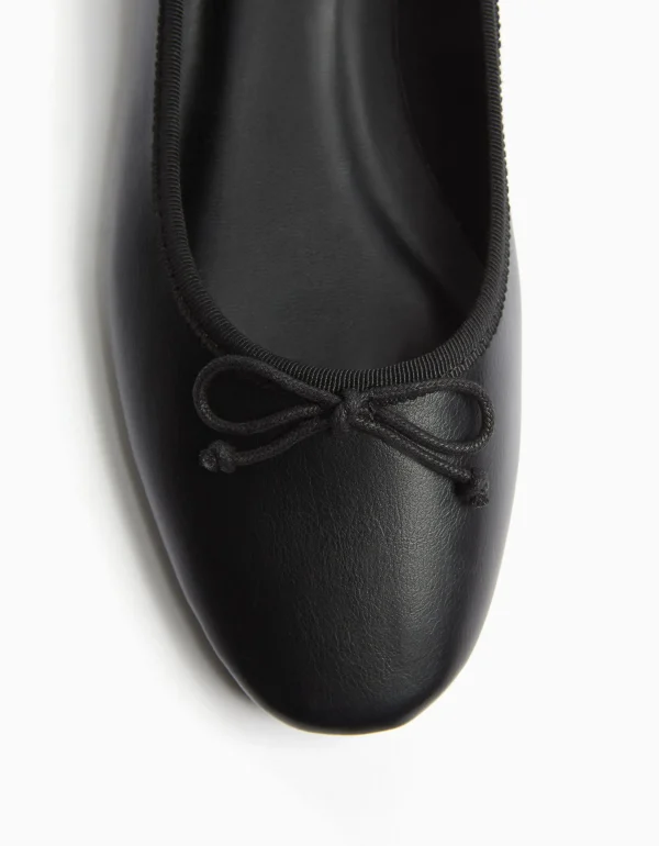 BERSHKA Chaussures*Arc ballerine Noir