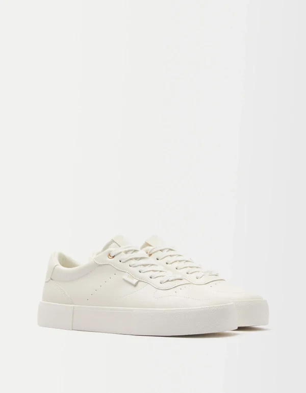 BERSHKA Chaussures*Baskets basiques homme Blanc