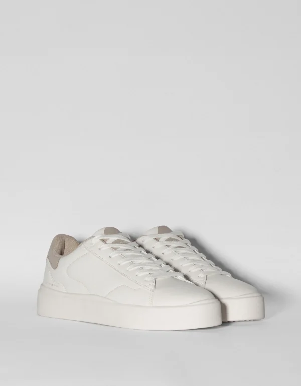 BERSHKA Basiques*Baskets bi-matière homme Blanc