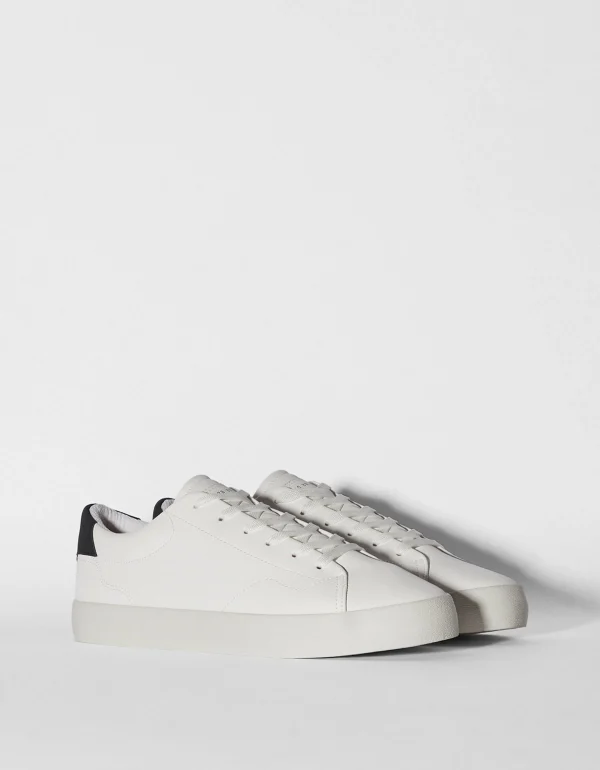 BERSHKA #bershkastyle*Baskets bi-matière homme Blanc