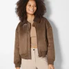 BERSHKA Vestes*Blouson aviateur double face Marron