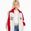 BERSHKA Vêtements*Blouson bandes contrastes Marine