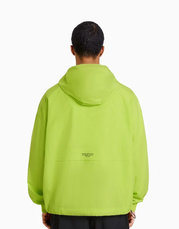 BERSHKA Blousons et manteaux*Blouson fin capuche effet nylon Lime