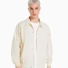 BERSHKA Vêtements*Blouson léger effet nylon Marine