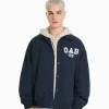 BERSHKA Vêtements*Blouson léger effet nylon Marine