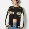 BERSHKA Varsity*Blouson varsity Noir