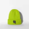 BERSHKA Tout voir*Bonnet broderie funny Lime