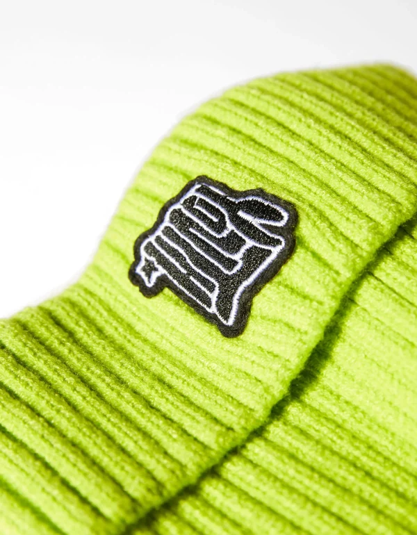 BERSHKA Tout voir*Bonnet broderie funny Lime