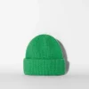 BERSHKA Join Life*Bonnet maille bord-côte Vert