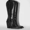 BERSHKA Bottes*Bottes talon cowboy Noir