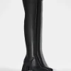 BERSHKA Bottes*Bottes XL talon midi Noir