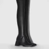 BERSHKA Bottes*Bottes XL talon midi Noir