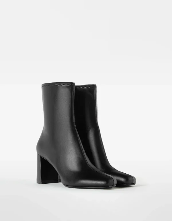 BERSHKA Shoes Arrival*Bottines à talon moulantes Écru