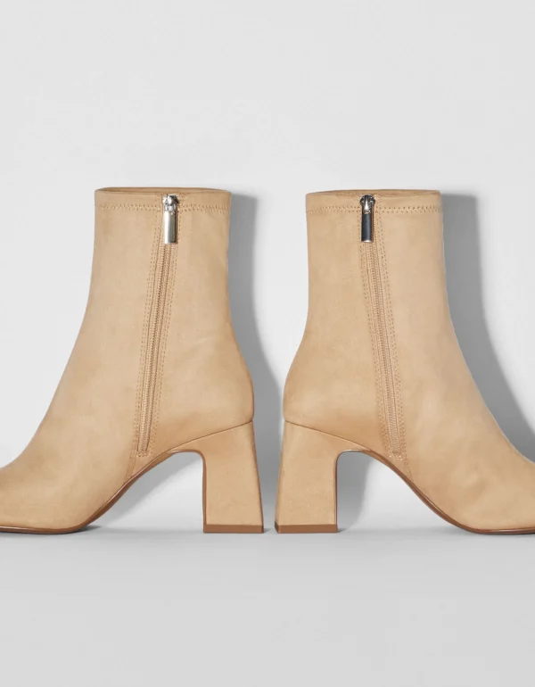 BERSHKA Shoes Arrival*Bottines à talon moulantes Camel