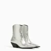 BERSHKA Chaussures*Bottines cowboy à talon Argent