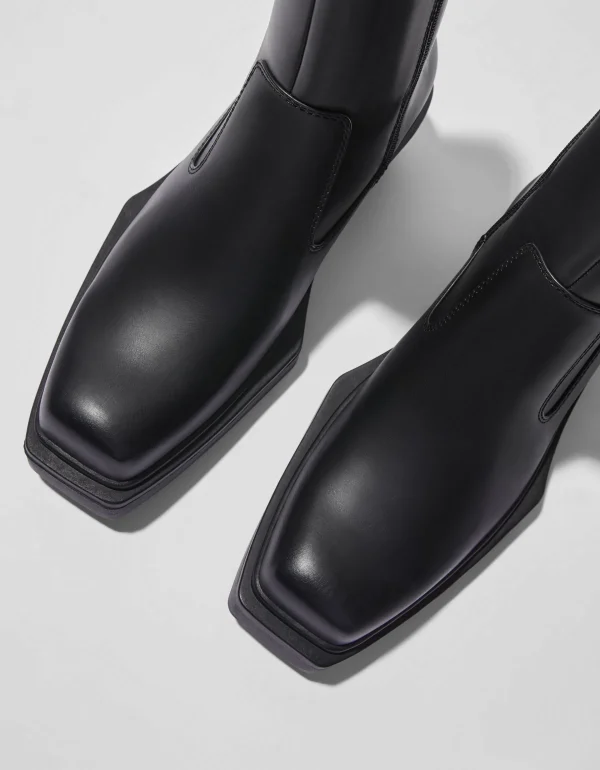 BERSHKA Bottines*Bottines cowboy homme Noir