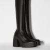 BERSHKA Bottes*Bottines talon plateforme moulantes Noir