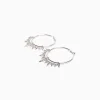 BERSHKA Tout voir*Boucles d’oreilles anneaux pics strass Argent