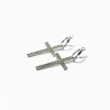 BERSHKA Party*Boucles d’oreilles croix pierres fantaisie Argent