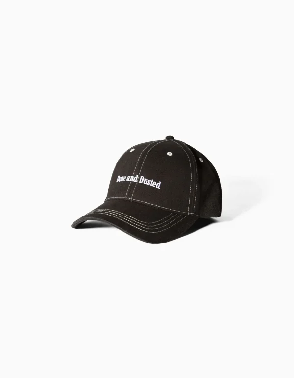 BERSHKA Vêtements*Casquette brodée Sable