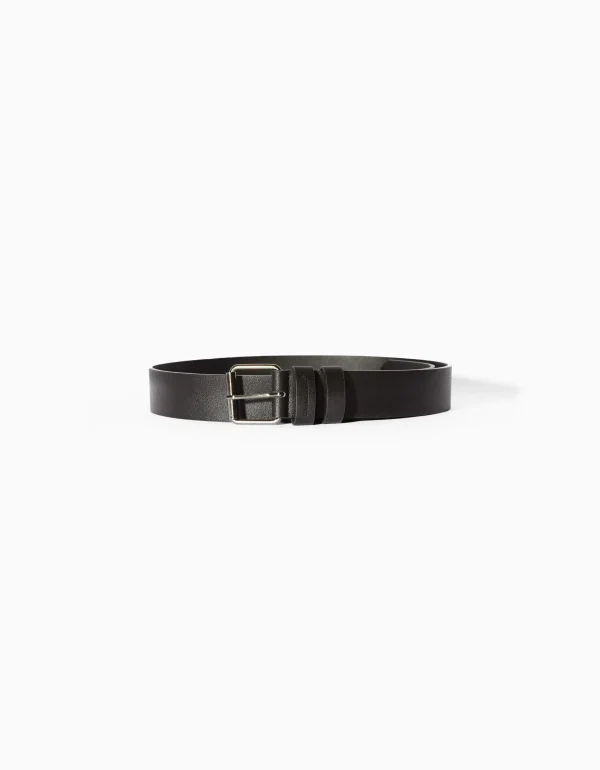 BERSHKA Tout voir*Ceinture large effet cuir Marron