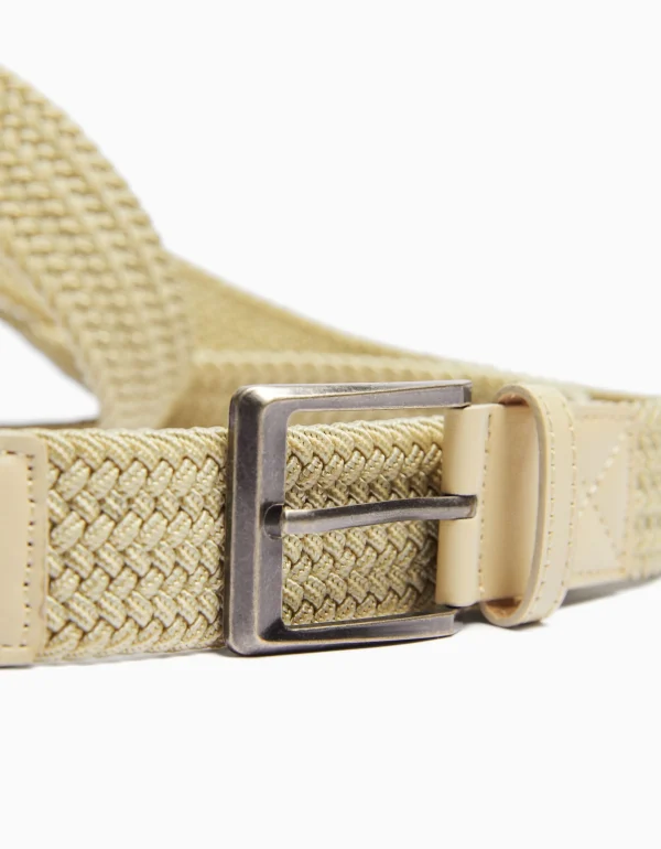 BERSHKA Tout voir*Ceinture tressée de couleur Écru