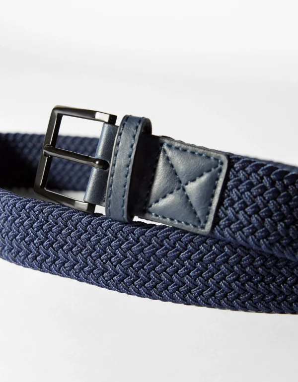 BERSHKA Tout voir*Ceinture tressée similicuir Marine