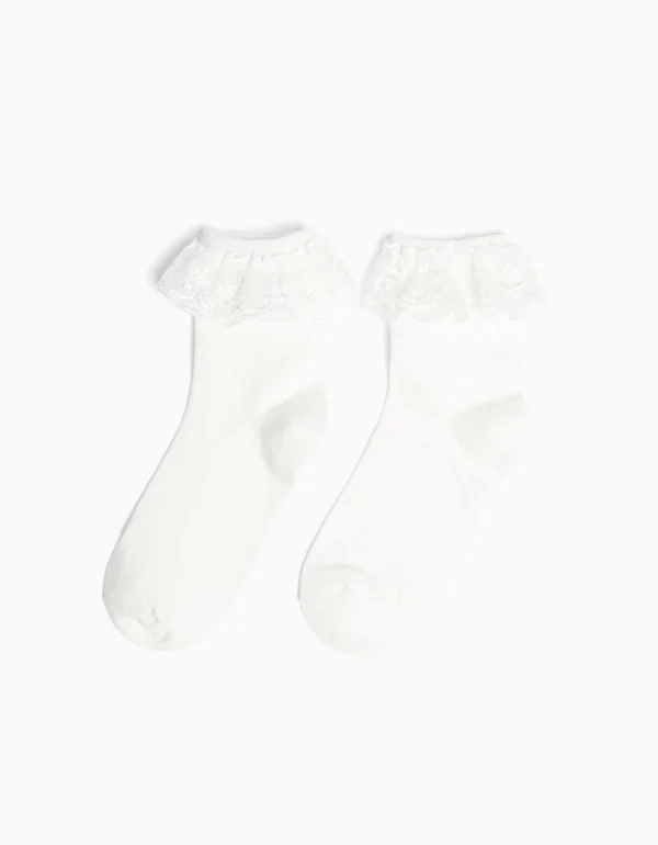 BERSHKA Chaussettes*Chaussettes volants Blanc