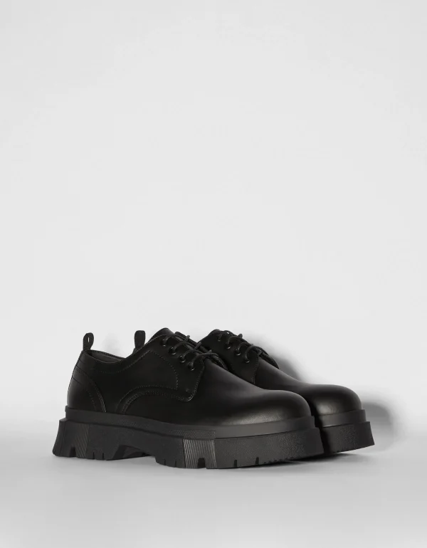 BERSHKA Chaussures*Chaussure habillées semelle crantée homme Noir