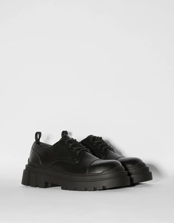 BERSHKA Chaussures*Chaussure habillées semelle crantée homme Noir