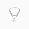 BERSHKA Tout voir*Collier cadenas Argent