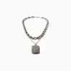 BERSHKA Tout voir*Collier plaque Argent