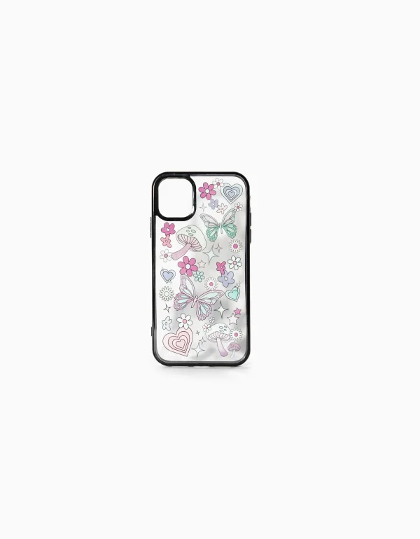 BERSHKA Tout voir*Coque mobile imprimée Rose