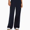 BERSHKA Pantalons*Dad fit - Pantalon tailoring wide leg Marine