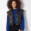 BERSHKA Vestes*Gilet cropped sans manches similicuir Noir