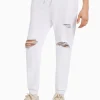 BERSHKA Jeans*Jean jogger coloré déchirures Blanc