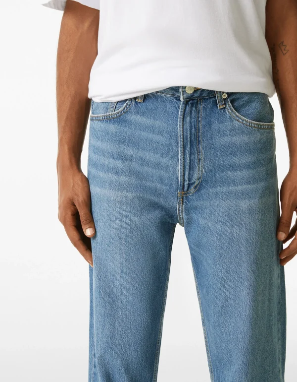 BERSHKA Jeans*Jean 90’s wide Bleu clair