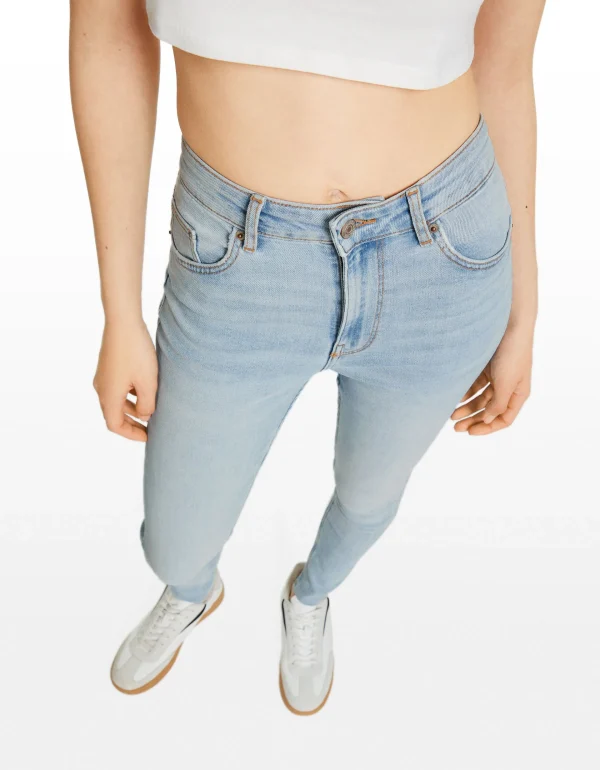 BERSHKA Jeans*Jean skinny taille haute Bleu