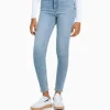 BERSHKA Jeans*Jean skinny taille très haute Bleu