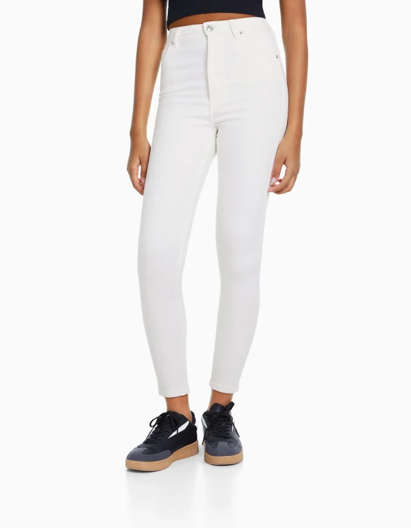 BERSHKA Jeans*Jean skinny taille très haute Bleu