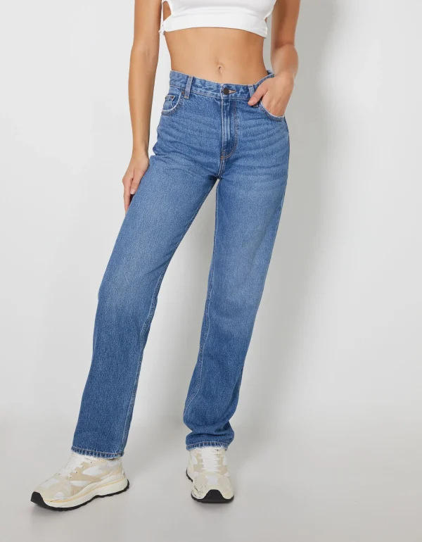 BERSHKA Jeans*Jean straight Bleu