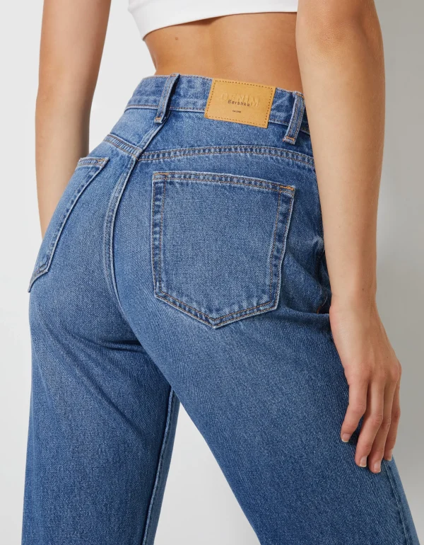 BERSHKA Jeans*Jean straight Bleu