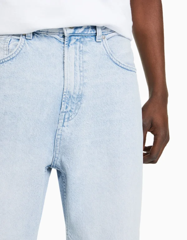 BERSHKA Vêtements*Jeans loose Bleu lavé