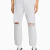 BERSHKA Jeans*Jeans loose déchirés Blanc