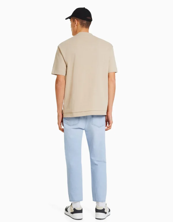 BERSHKA Jeans*Jeans loose déchirés Blanc