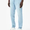 BERSHKA Jeans*Jeans straight vintage Bleu clair