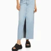 BERSHKA Vêtements*Jupe longue denim Bleu lavé