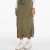 BERSHKA Vêtements*Jupe midi carpenter coton Sable