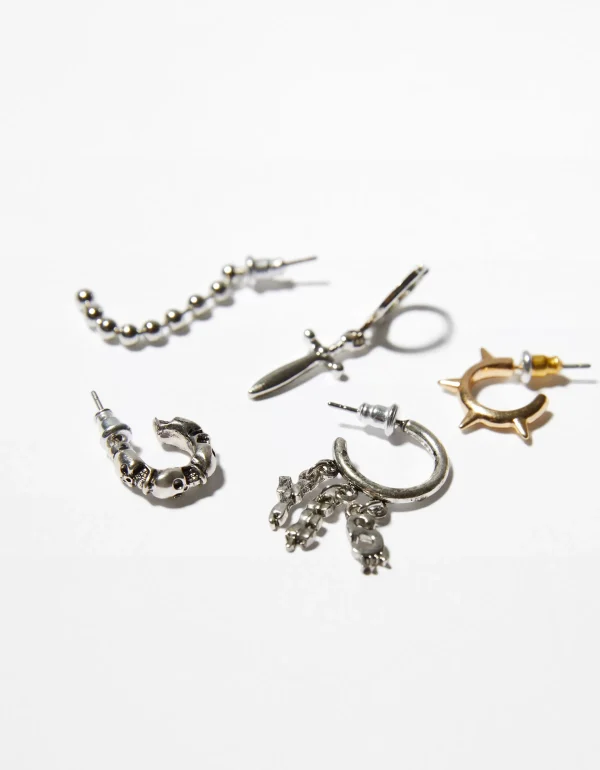 BERSHKA Tout voir*Lot 10 boucles d’oreilles Argent