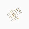 BERSHKA Tout voir*Lot 9 boucles d’eilles croix serpent effet Or